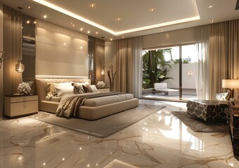 Modern Bedroom Interior Design with Luxurious Ambiance