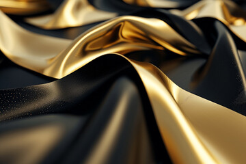 3D gold and black shapes for sophisticated accessory and watch branding.
