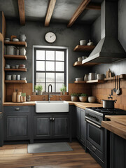 Fototapeta premium Kitchen Interior Real Estate