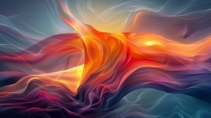 Fototapeta premium Abstract Silk Fabric Design with Vibrant Colors