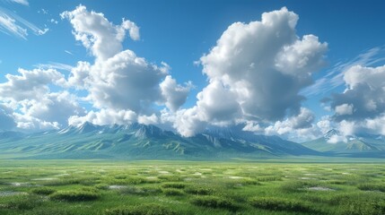 Fototapeta premium Amazing Grassland Landscape