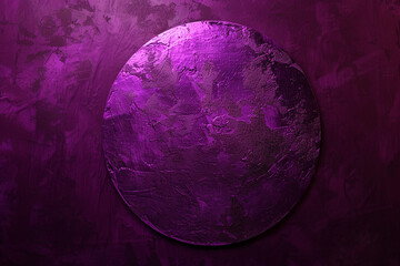 Textured purple round design for displaying upscale products.