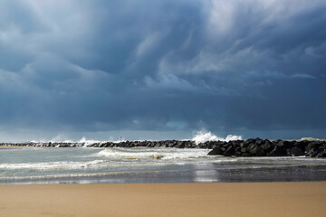 Jour d'orage en bord de mer
