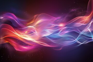 Fototapeta premium Abstract Energy Flow: Vibrant Light Waves