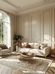 Luxurious Modern Living Room with Sleek Design