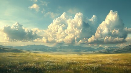 The beautiful prairie scenery