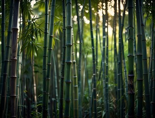 Fototapeta premium green bamboo forest
