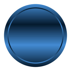 Dark Blue circle. Round blue shape on transparent background 