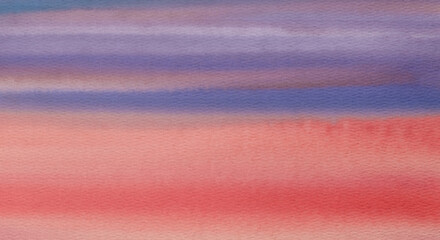 A mesmerizing painting featuring a vibrant red, purple, and blue sky on a textured watercolor paper background, creating an abstract and breathtaking scene.