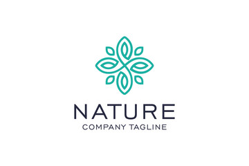 Elegant Floral Line Art Logo Design Inspiration. Can be used for Beauty Salons, Decoration, Boutiques, Spa, Yoga, Cosmetics and Skin Care Products.