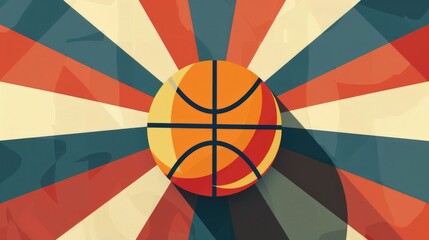 Fototapeta premium Icon of a basketball design graphic elements