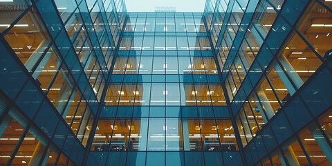 Obraz premium Abstract skyscrapers of a smart city, architectural background