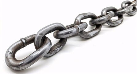 Obraz premium Metallic Chain Link: A Study in Industrial Design