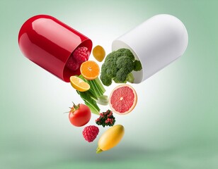 Capsule Nutrition: Fruits and Vegetables PNG