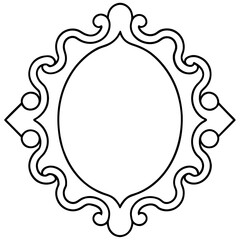 ornate mirror frame with intricate details