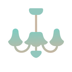 vector illustration of a chandelier with multiple arms and decorative crystals