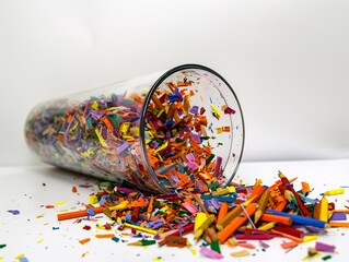 Fototapeta premium Colorful Confetti in a Jar