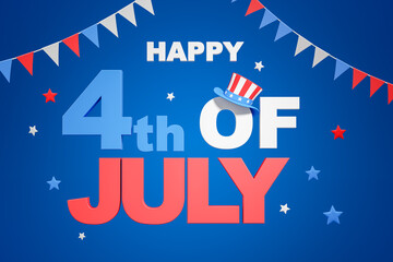 Fourth of July modern minimalist celebration card