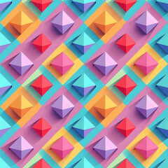 Vibrant colorful background with diverse shapes seamless
