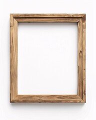 Antique Wooden Picture Frame with Distressed Paint Effect