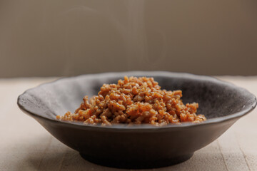 挽肉の甘辛炒め