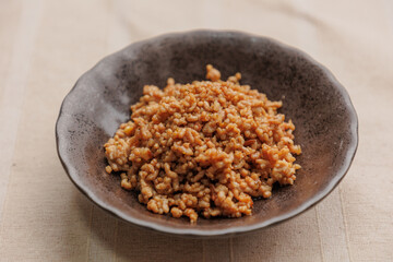 挽肉の甘辛炒め