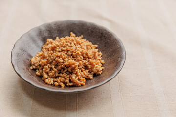 挽肉の甘辛炒め