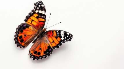 Fototapeta premium Butterfly with color against white background