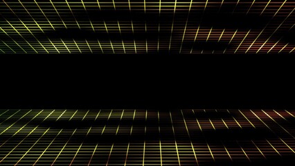 Yellow glowing two sides grid