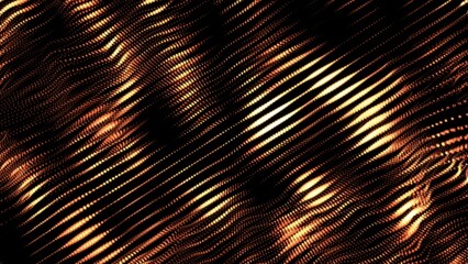 Particle gold waves background. Gold Particles