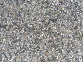 古い月極駐車場の地面	