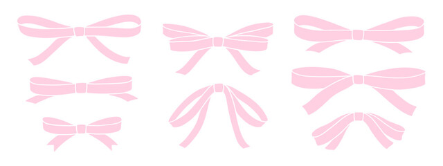 Set of pink bows