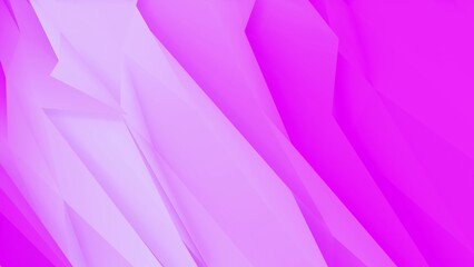 Polygonal 3d abstract pink magenta background. Tech transition. Space for text. Random geometric lines