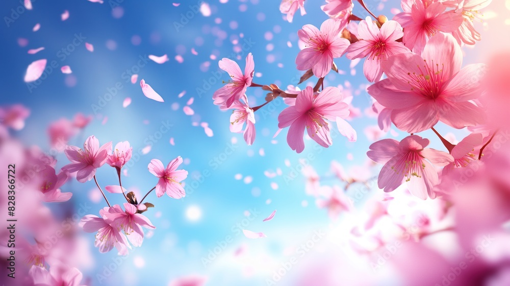 Poster pink cherry blossom