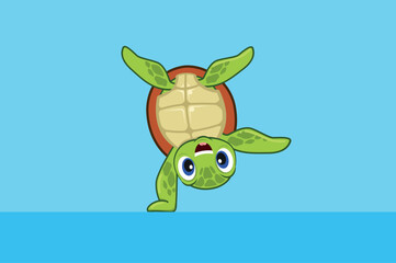 gymnastic funny turtle