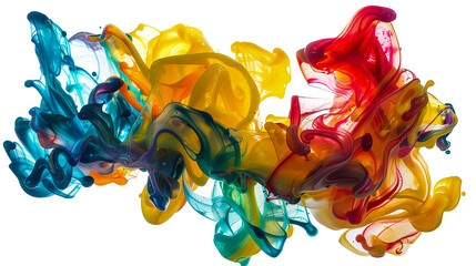 Fototapeta premium Vibrant Flow Of Colorful Paint On Transparent Canvas