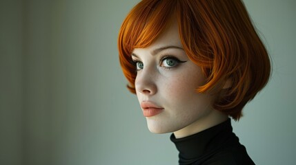 Close Up of Woman With Red Hair