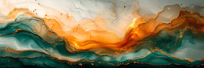 Luxury Fluid Art Background for High-End Designs Generative AI