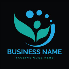 health and care logo design icon 