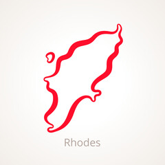 Rhodes - Outline Map