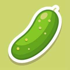 Artistic pickle image on green backdrop with various elements
