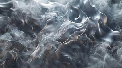 Obraz premium Calming smoke swirls in platinum, perfect for peaceful visuals.