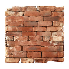 Fototapeta premium brick wall background, isolated on transparent background Remove png, Clipping Path, pen tool
