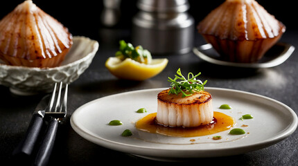 luxurious appeal of scallop meat in a series of artistic and detailed shots