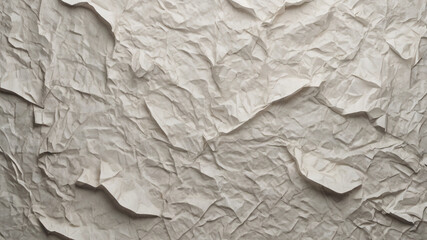 The plain, dull white background is textured like crumpled paper