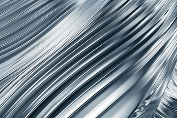 Obraz premium Silver and titanium dynamic lines evoke a sense of futuristic innovation.