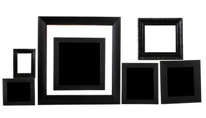 schwarze Silhouette Kontrast Viereck collection isoliert auf weißen Hintergrund, Freisteller