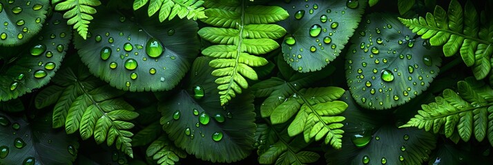 Vibrant Green Fern Background for Nature Inspired Designs Generative AI