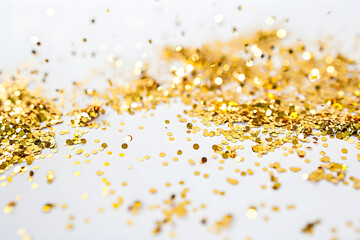 golden confetti celebration background