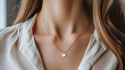 A delicate pendant necklace featuring a dainty chain and a meaningful charm, making it the perfect gift for a loved one